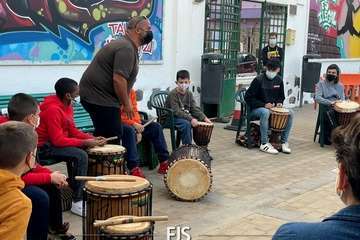 Taller de percusión africana en la Casa de la Juventud de Telde/Francisco Javier Santana.